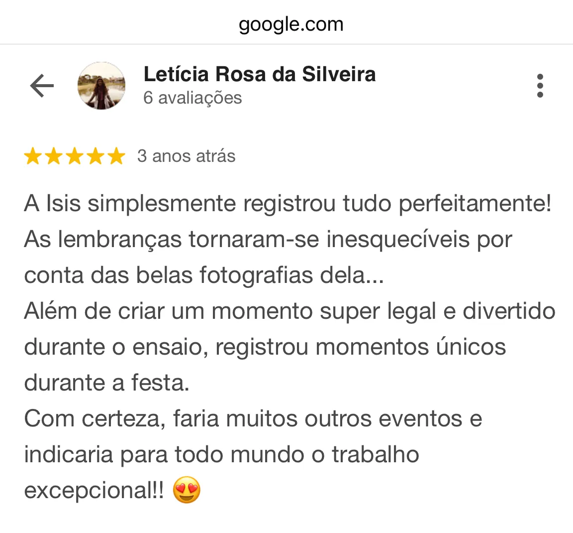 Letícia evento